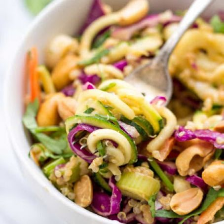 Pad Thai Zucchini Noodle + Quinoa Salad